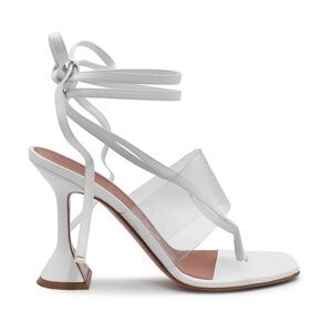 Amina Muadi White Strappy Women's Heels